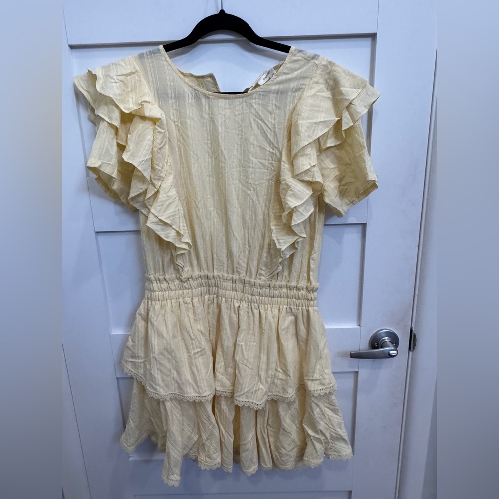 Shabby Chic light yellow Textured dress